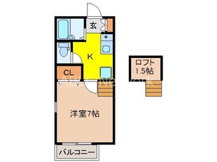 松隈コーポＣ棟の物件間取画像